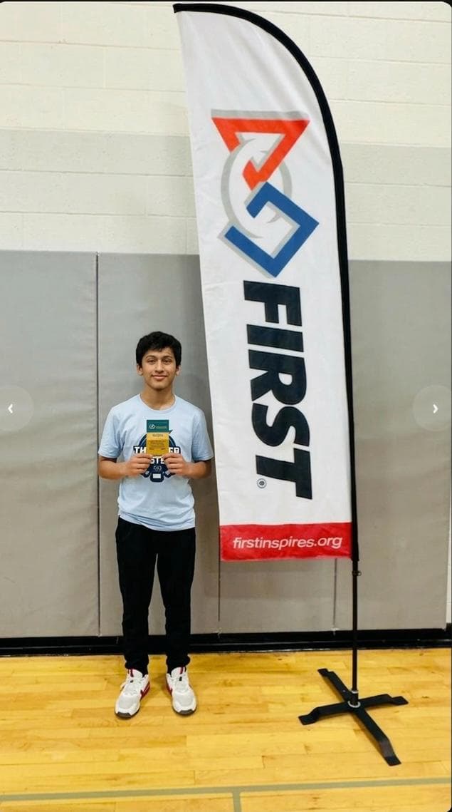 Arjun with the Judges Award at PA State Championship